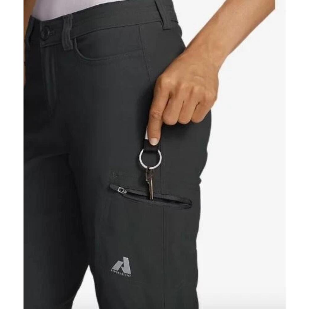 Eddie Bauer First Ascent Guide Pro Hiking Capris Womens 6 Black Cinch Hem - Picture 6 of 16